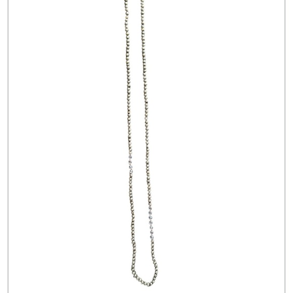 CHAN LUU Elegant SLATE and Gold Chain Necklace - Picture 4 of 11